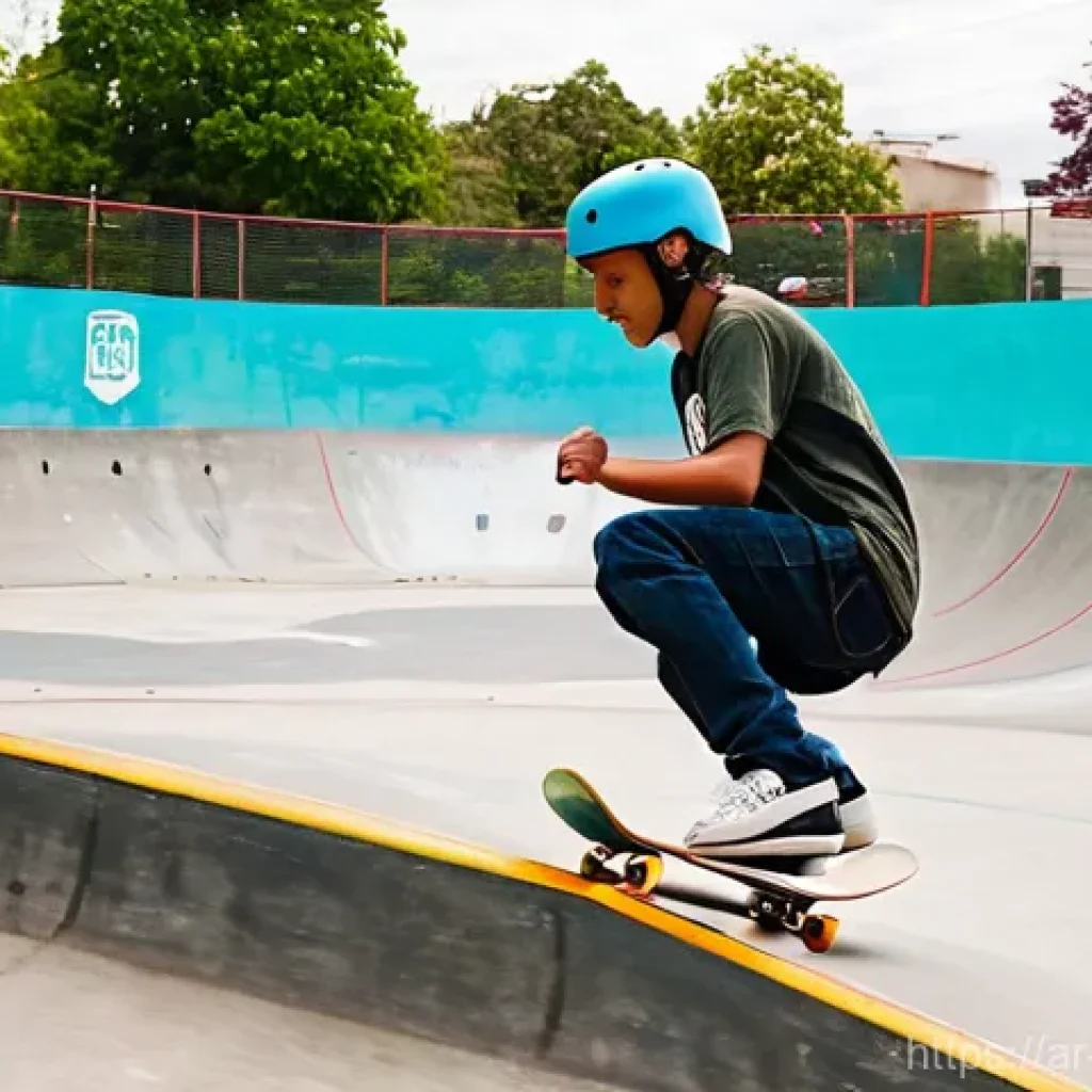 스케이트 경험담 공유 - **Prompt 1: Learning the Basics with Friends in an Urban Skate Park**
    "A vibrant and well-lit ur...