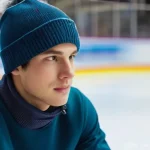 스케이트 겨울철 사용법 - **Prompt 1: Ready for the Ice - A Focused Preparation**
"A young man in his late teens or early ...
